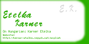 etelka karner business card